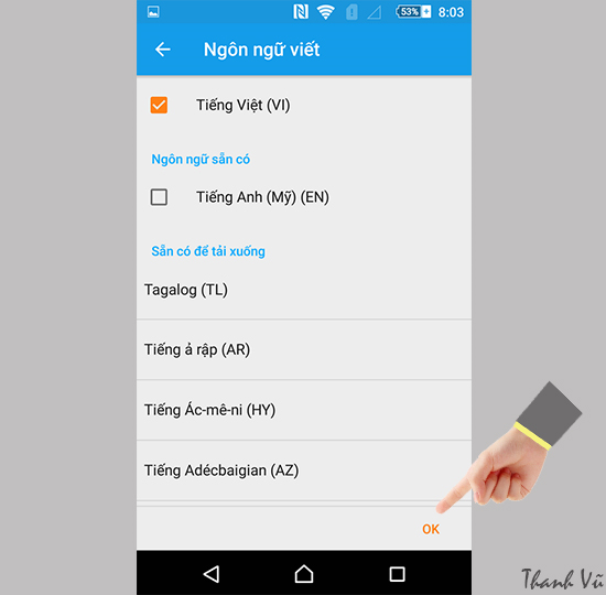 Go tieng viet tren Sony M5 Single Sim 7